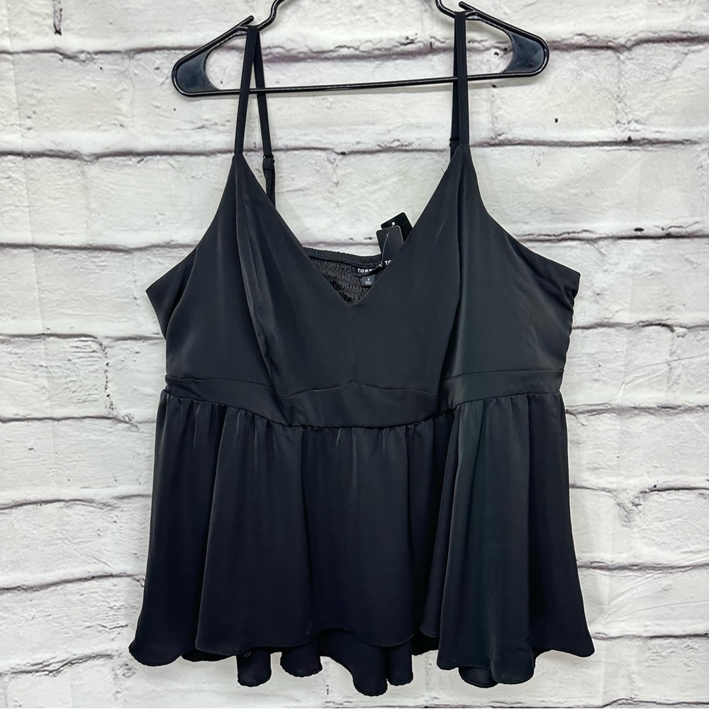 Torrid Foxy Cinched Front Peplum Tank Top Women Size 2X Stretch 22/24 Bl… - Picture 14 of 14